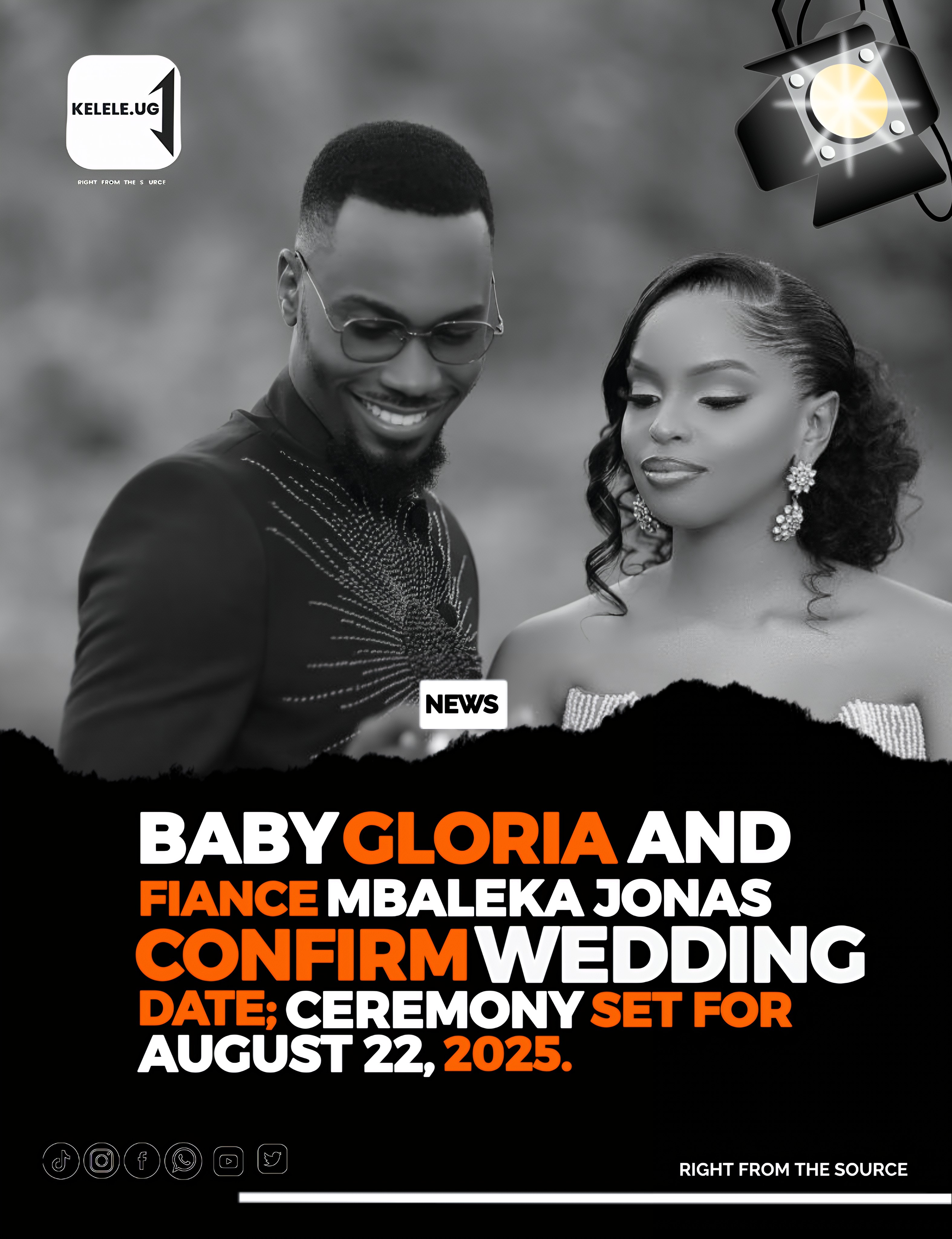 Baby Gloria and Fiancé Mbaleka Jonas Confirm Wedding Date: Ceremony Set for August 22, 2025