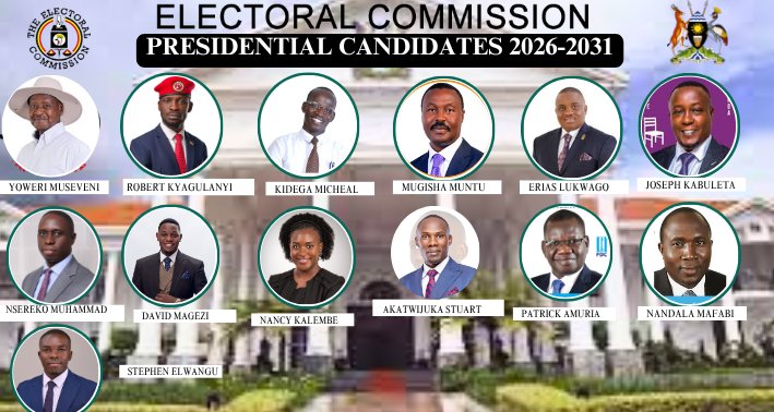 Uganda Electoral Commission Releases List of Possible 2026 Presidential Aspirants