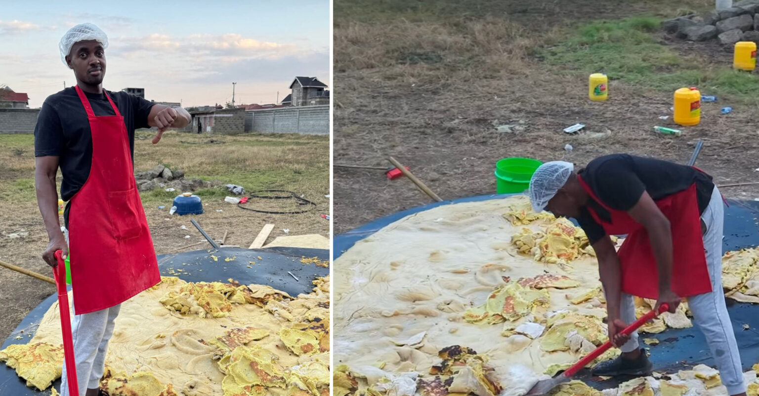 Content Creator Raymond Kahuma Frustrated After Failing to Break Guinness World Record for Largest Chapati